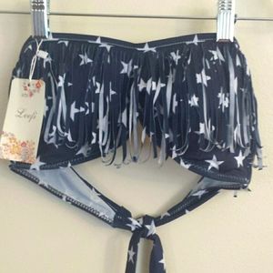 NWT Leefi Fringe bikini top